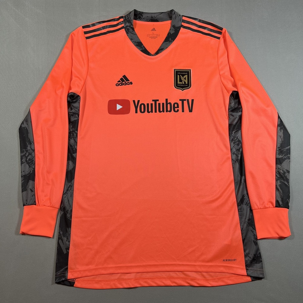 Adidas LAFC Los Angeles FC Goalkeeper Jersey Orange Mens Large Long Sleeve